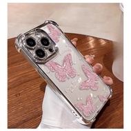 casing Oppo A3X 4G A98 5G A97 5G A78 5G A53 A33 A76 A96 A92 A52 Kotak telefon kupu-kupu silikon empa