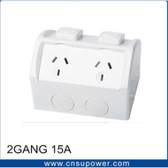 Australian Standard SAA Outdoor Industrial Waterproof Socket 2 Bit Two Open Two Plug/Australian Styl