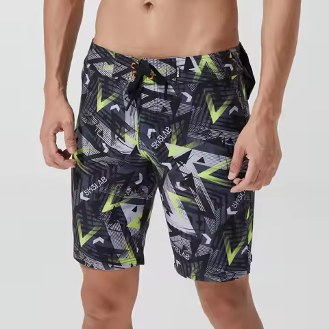 Nu-June Sfit-Men's Quick Dry Print Swimming Shorts, Swimwear Man Swimsuit, Swim Trunks, Summer Bathi