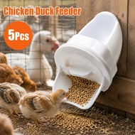 5Pcs Chicken Trough Feeder Automatic Chicken Feeder Anti Scattering Chicken Feeder