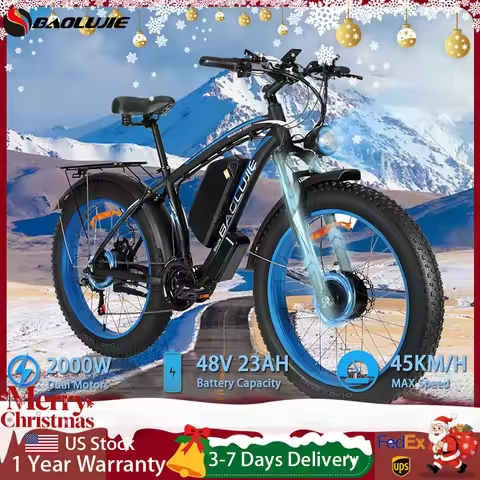 BAOLUJIE 2602 Electric Bike for Adults，Electric Bicycle Hydraulic Brake，3000W Dual-Motors，48V 23AH B