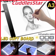 A3/A4/A5 LED Light Drawing Board Brightness Adjustable Light Pad Tracing Board Animation Drawing Pad