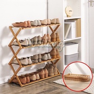 Minimalist 3/4/5/6 Layers Bamboo Shoe Cabinets Shoe Rack/folding Flower Rack/multi-layer Shoe Rack/folding Shoe Rack Shelves Racks d12