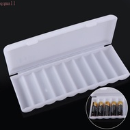 QQMALL Battery Holder White Durable 18650 Battery Container 10X18650 Storage Box