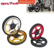 [Amleso1] 4 Packung 6cm Alloy Folding bike Wheel Transport Wheels &amp; Bolts for