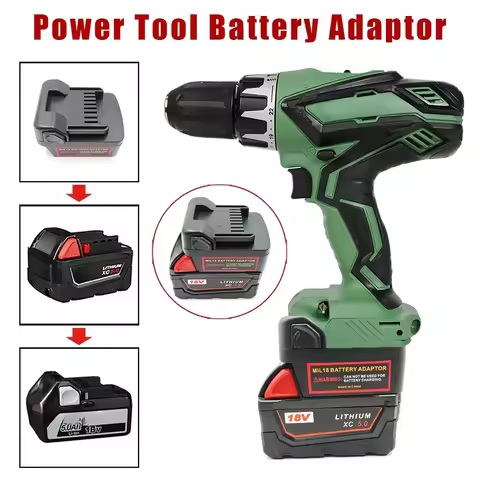 Battery Adapter Converter for Milwaukee 18V Lithium-ion Batteries for Hitachi&Hikoki 18V Lithium-ion