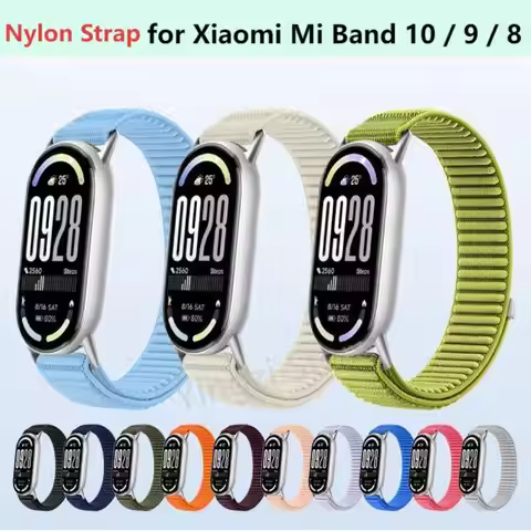 Nylon Loop Strap for Xiaomi Mi Band11 10 9 8 Replacement Wristband Bracelet for Xiaomi Mi Band11/ 9/