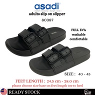 ASADI Man's Double Strap 80387 light-weight slipper | kasut selipar lelaki ringan casual smart class