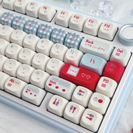 MAIMOOO Fruit Kaomoji Keycap MOA/Cherry Profile 120 Keys PBT Dye Sublimation Aula F75 F99 RK100 Cart