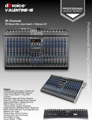 VALENTINE-16 MIXER 16 CHANNEL DBVOICE ORIGINAL / MIXER 16 CHANNEL / VALENTINE16 DBVOICE / VALENTINE