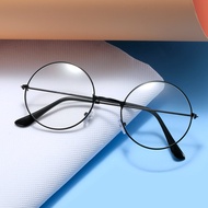 Retro Round Frame Glasses for Men Myopic Unisex Frames Women's Circular Flat Lenses Korean Style Tre