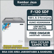 CHEST FREEZER Frigigate CF-120SDF 100Liter Sliding Door Frozen Food box freezer Makanan