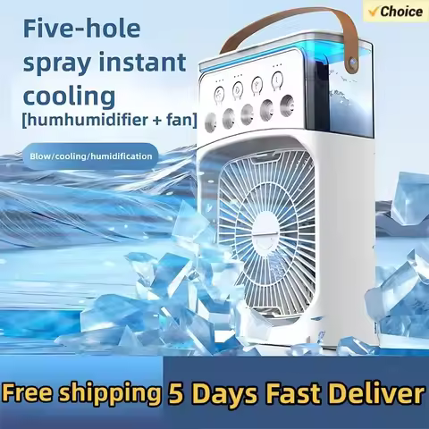 Portable Humidifier Fan AIr Conditioner Household Small Air Cooler Hydrocooling Portable Air Adjustm