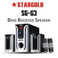 Home Theater System 2.1 | Bass Speaker | Stargold SG-G3 | FM Radio | Bluetooth | USB | Imported Qual