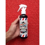 BARBERSHOP BED SHEET BOTTLE HAIR BARBER SALON COOL MOTIF SPRAY SPRAY SPRAY