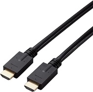 Elecom CAC-HD1450BK/ID HDMI Cable, High Speed, 16.4 ft (5 m), Supports 4K x 2K [HIGH SPEED with ETHERNET Certified], Triple Shield, Gold Plated, ARC, Ideal for Use in In-house Systems and Industrial