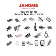 Janome Presser Footers for 9mm Stitch Width sewing machines - Original