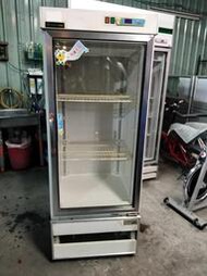 二手營業用110V冷藏單門冰箱，功能正常。