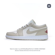 NK-AJJordan 1 Low GS "white/black/pink" AJ1 a generation of basketball sneakers Low cut culture Retr