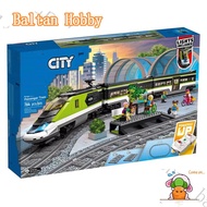 Dark ZAGI Toy ZA1X Compatible with city 60337 Express Passenger Train Building blocks EC2