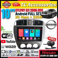 (Nissan Sylphy G11 2008-2011) 10" Android 2-DIN Car Player IPS Screen 2GB/4GB Ram + 32GB/64GB with C