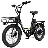 isinwheel U7 Electric Bike for Adults, 750W Peak 20 mph Cargo Ebike Adult Electric Bicycles 55 Miles