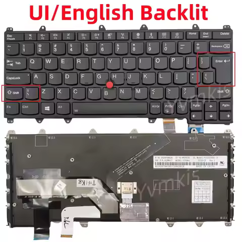 UI/English Backlit Keyboard for Lenovo Thinkpad YOGA 260 260S YOGA 370 X380 Thinkpad S1 2nd S1 3RD S