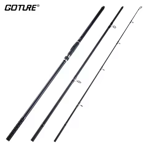Goture 12FT 13FT 14FT Surf Saltwater Heavy 3-Piece Carbon Spinning Rod 3.6M 3.9M 4.2M Boat Jigging T