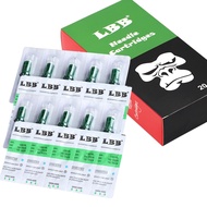 20pcs Jarum Katrij Tatu Pakai Solek Separa Kekal Kening Tatu Pen Bekalan Mesin 3rs/5rs/7rs/9rs/11rs/