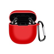 Miimall Bose QuietComfort Earbuds II 適用 Case Silicone Support Bose Shock Resistant, Scratch-Proof, Lightweight Hard Case with Drop-Resistant Carabiner Fit and Chargeable (Red)