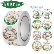 Customer Favorite 500pcs Animal Stickers Birthday Party Decor Kids Jungle Safari Theme Animals Roll 