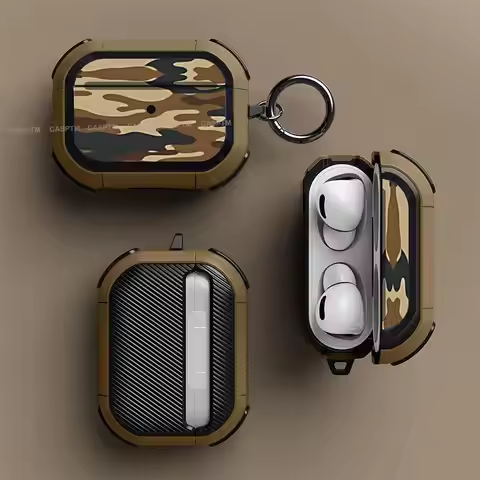 For Airpods Pro 2 Case 2022 Camouflage Armour Headphone Cover Headset Earphone Case For Apple Air Po