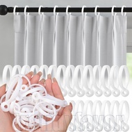 10Pcs Open Curtain Hook Rings - Removable Bath Curtain Ring Buckles - Window Glide Hanger Loop - Bat