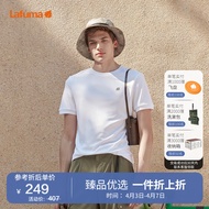 LAFUMA乐飞叶夏季露营吸湿速干短袖T恤男圆领运动上衣 LMTS2BS33 日光白WT 170/92A（46）