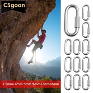 C5GOON Stainless Steel Oval Quick Links D-Lock Carabiner Safety Snap Hook Climbing Buckle Climbing G