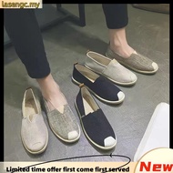 .Ready Stock   kasut loafer lelaki kasut sarung lelaki kasut separuh lelaki Spring Linen Kanvas