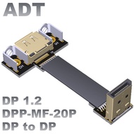 DP Male to Female Female to Female Extension Cable displayport DP1.2 Corner Connection Flat Thin Sof