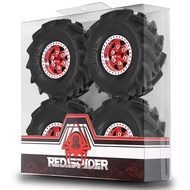1.0 Beadlock Wheels and MUD Tires Set for 1/24 1/18 RC Crawler Car SCX24 TRX4M FCX24M FCX18 TRX4M UT