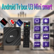 กล่องTv Box U3 Mini Amlogic Android 11 BT Dual Band Wifi 8K 4K Smart Android Tv box U3 Mini smart tv 32GB HD