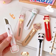 Cute Cartoon Cutter Knife Kawaii Parcel Box Opener Art Utility Knife Portable Paper Cutter Knife Sta