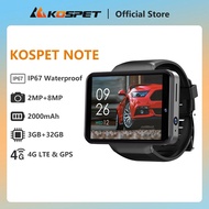2024 KOSPET NOTE 4G สมาร์ทวอท์ชผู้ชายกล้องคู่3GB + 32GB นาฬิกาอิเล็กทรอนิกส์ฟิตเนสการ์ดซิมจีพีเอสอัลตร้า Smartwatch ผู้หญิง