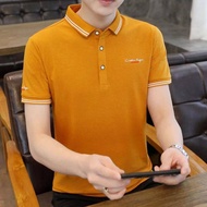 Summer Men's Short-sleeved T-shirt Lapel Polo Shirt Korean Slim Bottoming Shirt Casual Men Polo Shirt
