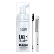 STACY LASH Eyelash Extension Shampoo + Brush / 50ml / Eyelid Foaming Cleanser/Wash for Extensions & 