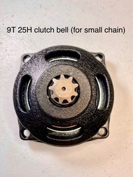 9 teeth 25H clutch bell for Small Chain chinaped stand up gas scooter 2&amp;4 stroke 49cc 52cc 63cc 71cc Direct Drive Set up