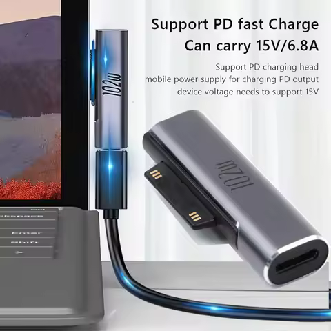 102W PD Fast Charging Adapters TypeC Power Supply Charger Connecting For Microsoft Surface Pro X 8 7