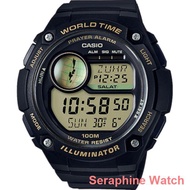 leather watch ❃(In Stock )Casio CPA-100D-1AVDF Prayer Alarm~;