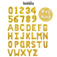 Gold Number Balloon Alphabet Balloon Letter Balloon 16 inch 40 inch Foil Balloon Decoration