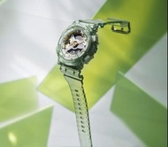新款到場 G-Shock Skeleton GMA-S110GS-3a 淡綠色半透明香檳金。中Size 行針 女裝。男女細路都啱戴。CASIO G-Shock 正品正貨有保養。gmas110gs s110gs