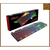 [Ready Stock] IMICE AK-800 USB Wired Mechanical Feeling Waterproof 104 Key RGB Gaming Keyboard