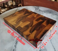 เขียงไม้ เขียงเอนเกรน เขียงไม้ประสาน ไม้จามจุรี กว้าง16xหนา2.5xยาว11 นิ้ว(inches) wood endgrain prem